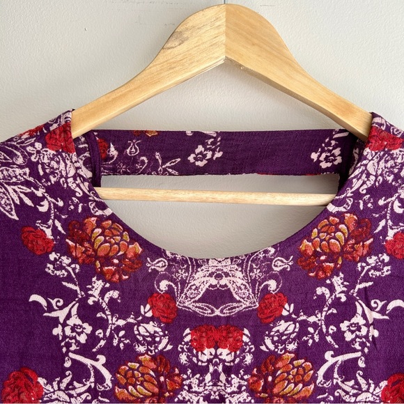 Free People Smooth Talker Boho purple floral dress - Picture 7 of 7